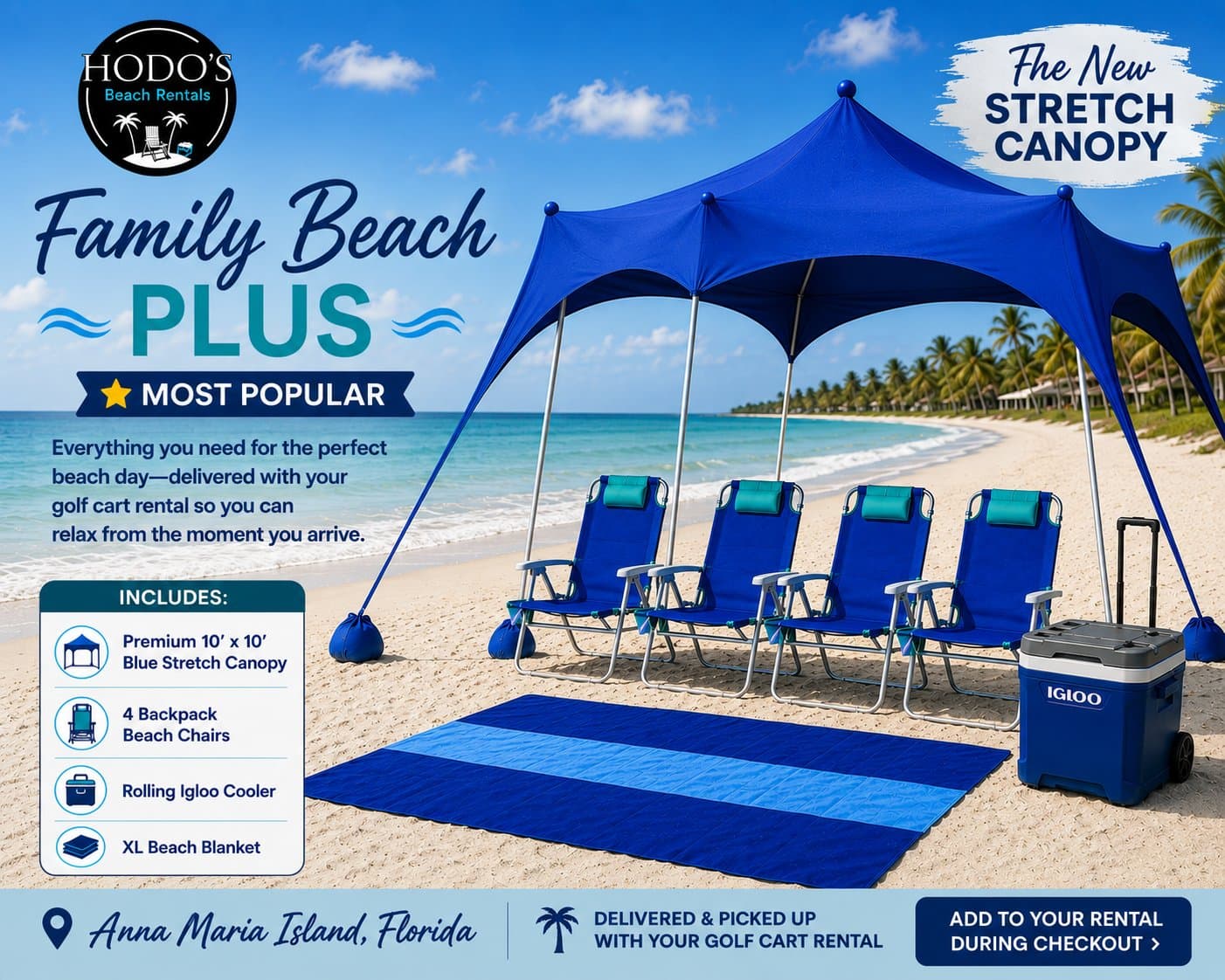 Family Beach Plus Package beach equipment rental
