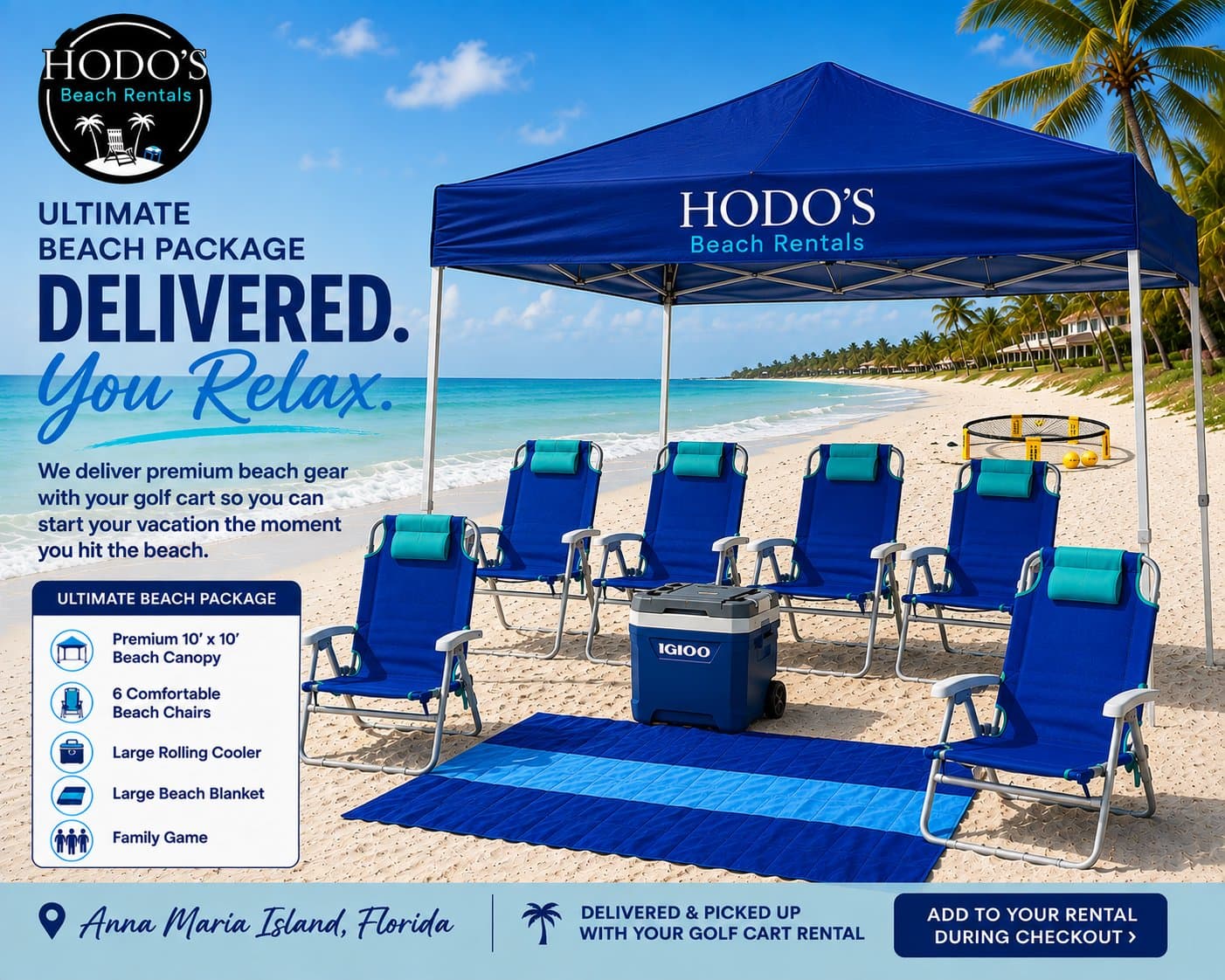 Ultimate Beach Package beach equipment rental