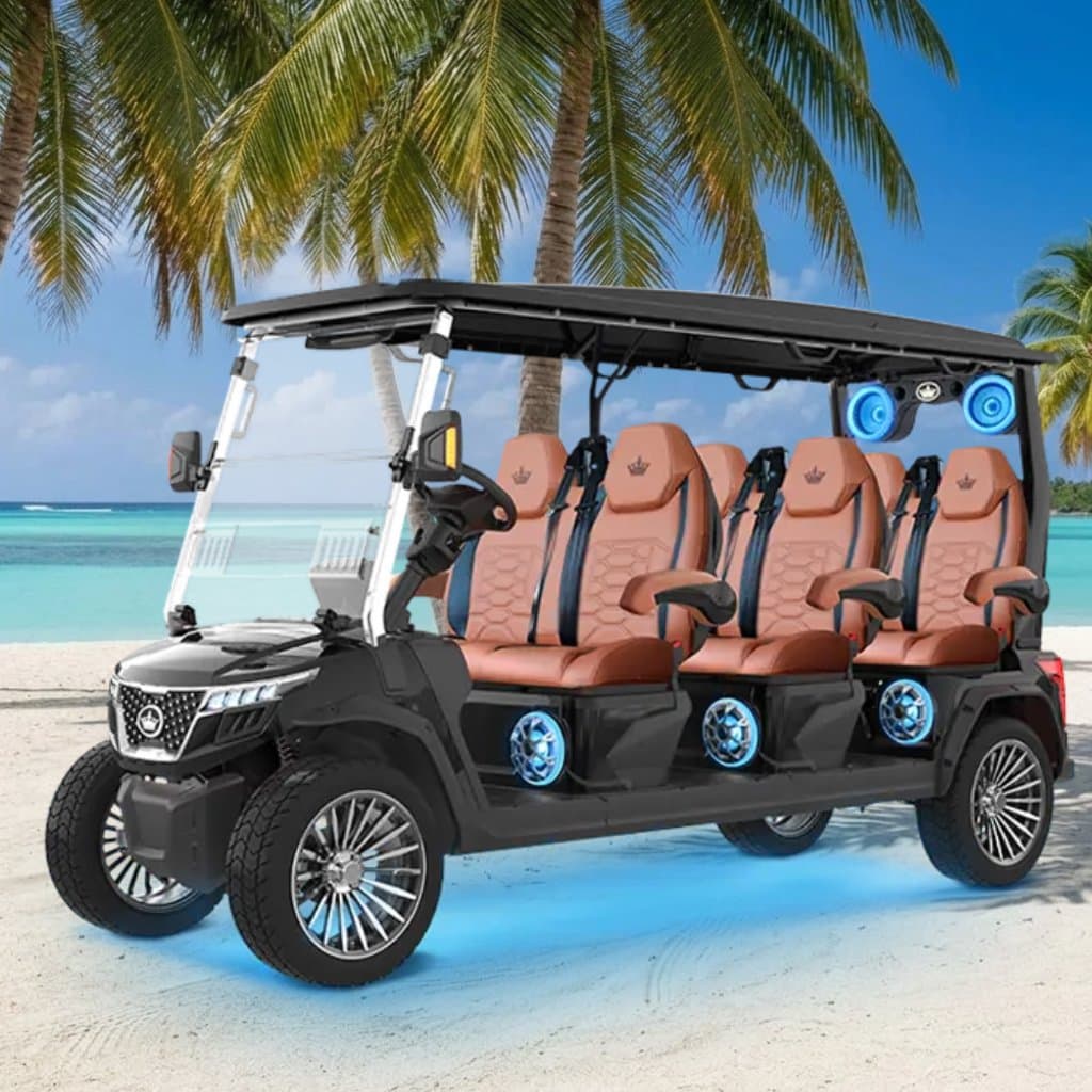 Premium Collection - Color Grey Evolution D-MAX GT All Seats Forward 6 Seater golf cart rental