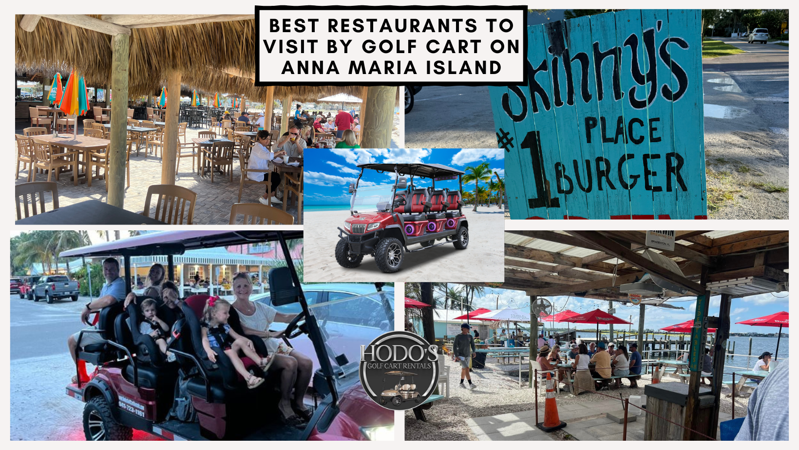 Golf cart dining Anna Maria Island